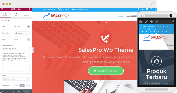 Salespro Landing page WordPress Theme