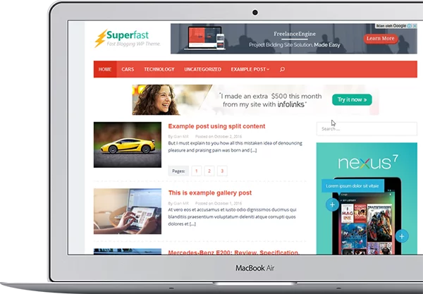 Superfast High Ctr Adsense Theme WordPress