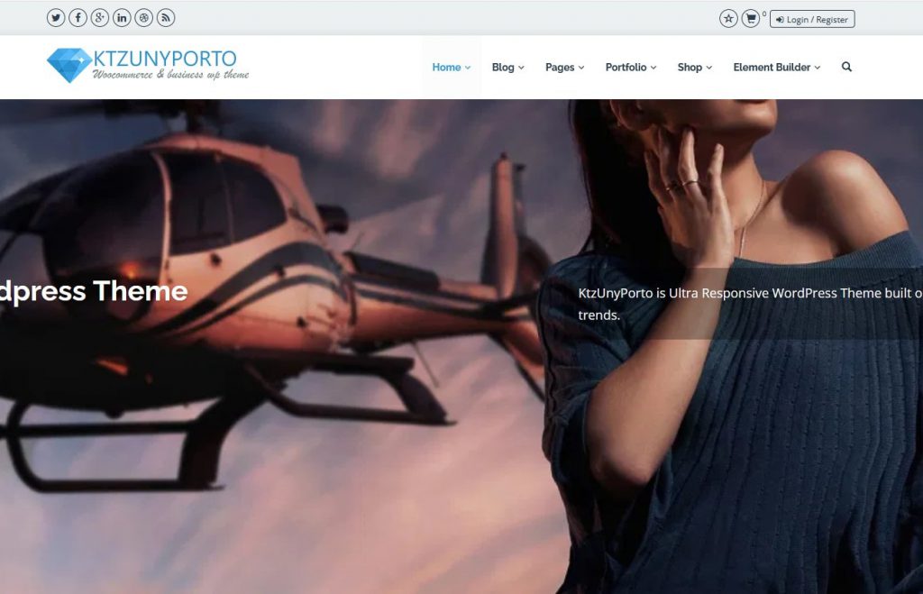 Ktzunyporto business wordpress theme